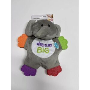 Cribmates Teether Doll "dream BIG" Elephant Plush Crinkle‎ Sensory Toy